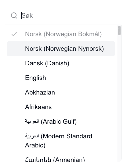 Støtter alle verdens språk